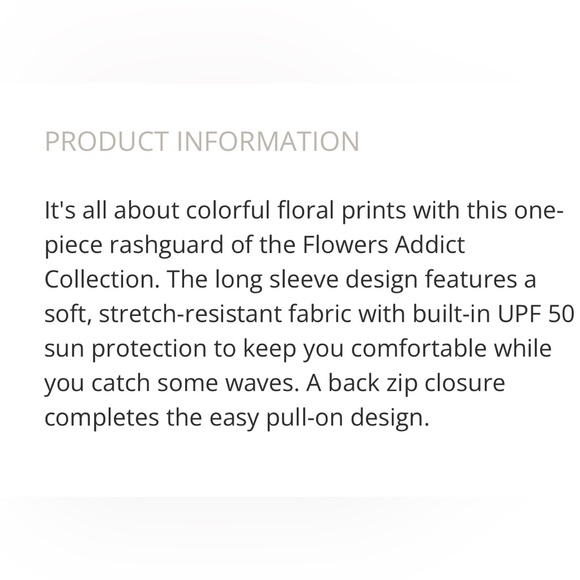 NWT Roxy One Piece Rashguard Swimsuit - Picture 3 of 9